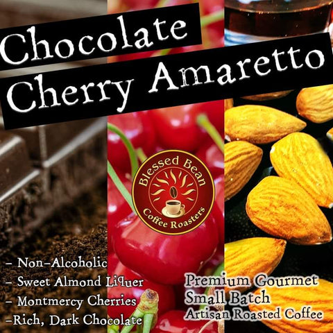Chocolate Cherry Amaretto flavored coffee