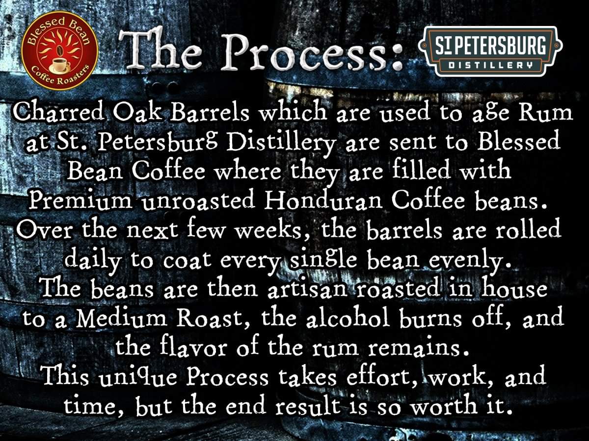 RUM Barrel Aged coffee  12 oz. bag